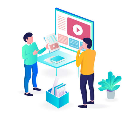 Creating concepts for web layoutsのイラスト素材