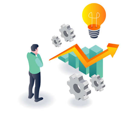 Investment business development solutionsのイラスト素材
