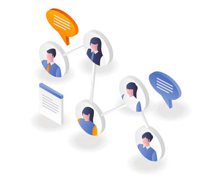 Online conversation network on social mediaのイラスト素材