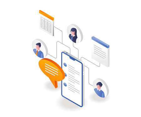 Online conversation network on social mediaのイラスト素材