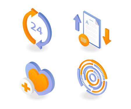 Set bundle arrow and pie chart infographic circleのイラスト素材