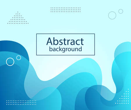 orange green blue ice abstract liquid background with yellow lines and circles shapes geometricのイラスト素材