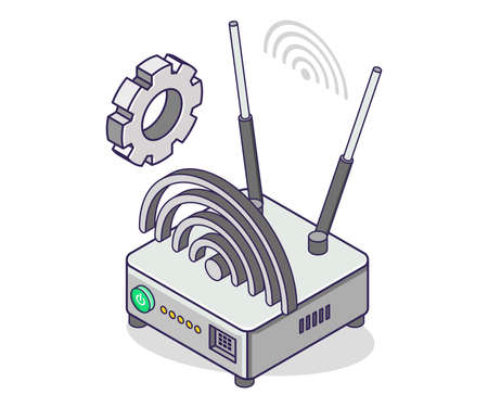 Router for wifi signalのイラスト素材