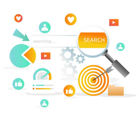 Search optimization seo engineのイラスト素材