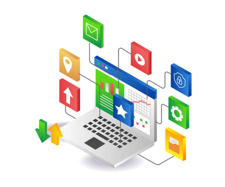 Analyze the data of many applicationsのイラスト素材