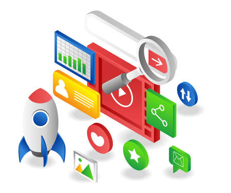 Personal branding seo optimizationのイラスト素材