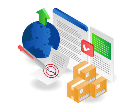 Signature of the goods delivery transactionのイラスト素材