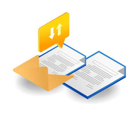 Business cooperation strategy email letter campaignのイラスト素材