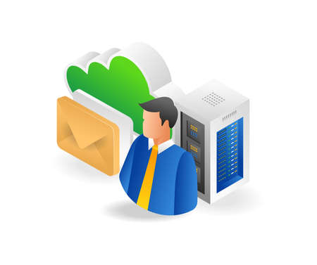 IT cloud server data expertのイラスト素材