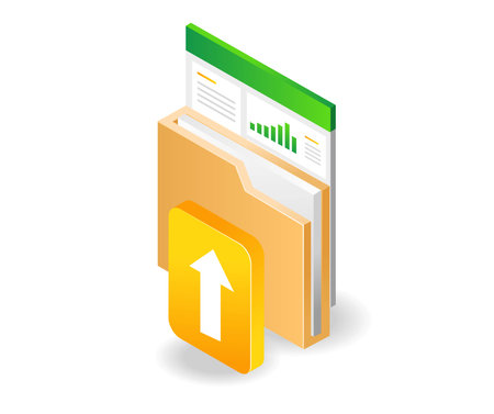Sending email marketing analysis data transferのイラスト素材