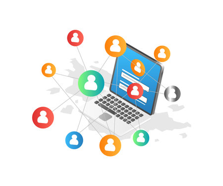 Investment business team networkのイラスト素材