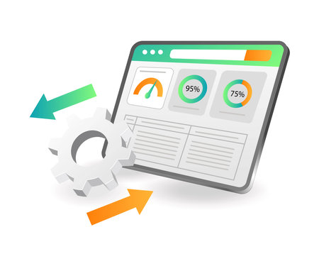 Monitor data analysis dashboardのイラスト素材