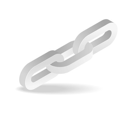 Isometric flat 3d concept illustration of chain link symbolのイラスト素材