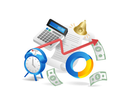 financial and investment concept with icon design, vector illustration  graphic.のイラスト素材