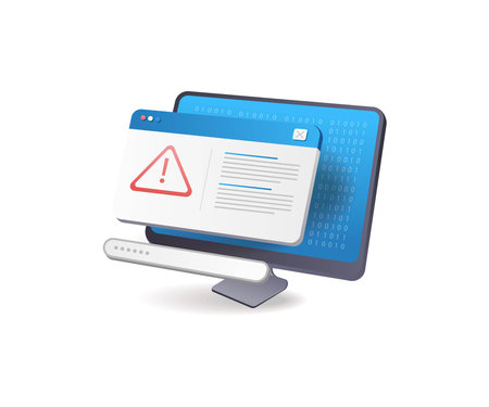 Hacker malware attack warningのイラスト素材