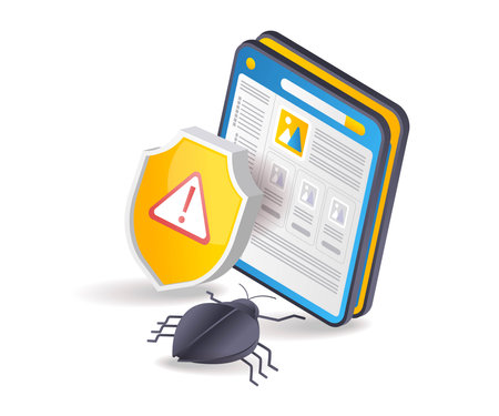 Malware viruses attack web page dataのイラスト素材