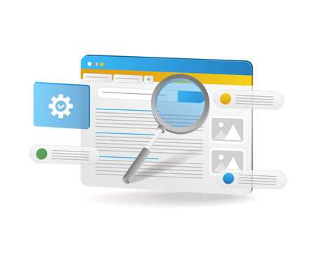 Search for information in the browser dashboardのイラスト素材