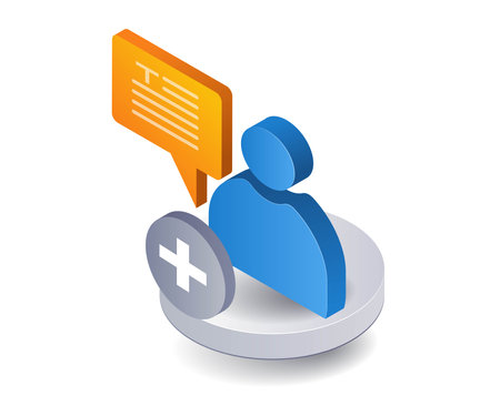 Added new followers, flat isometric 3d illustrationsのイラスト素材