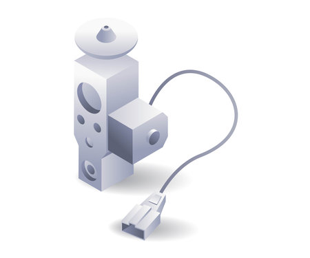Expansion Valves car system isometric 3d illustrationのイラスト素材