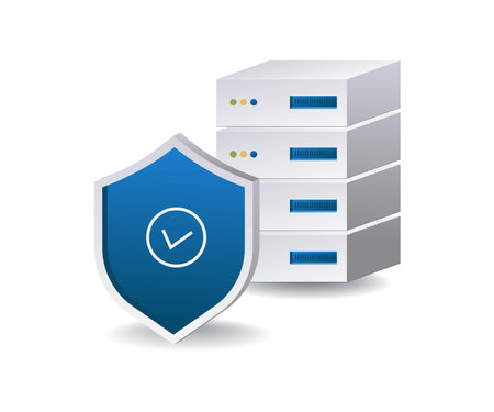 Data server security infographic 3d illustration flat isometricのイラスト素材