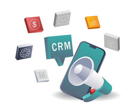 CRM Campaigns for Business Developmentのイラスト素材