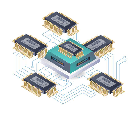 Upgrading Chip Technology Networksのイラスト素材