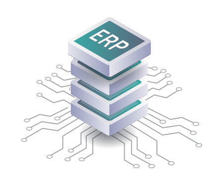 Optimizing Business Performance with ERP Database Solutionsのイラスト素材