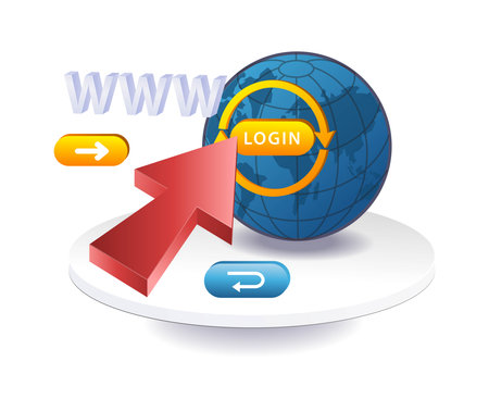 Internet application web loginのイラスト素材