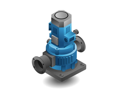 Large water pump machine illustrationのイラスト素材