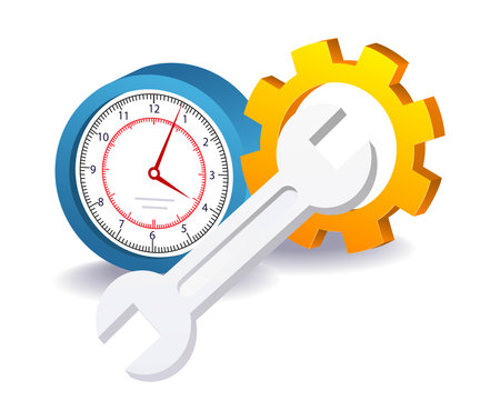 Set the time clock symbol illustrationのイラスト素材