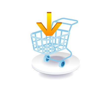 Shopping cart symbol illustrationのイラスト素材
