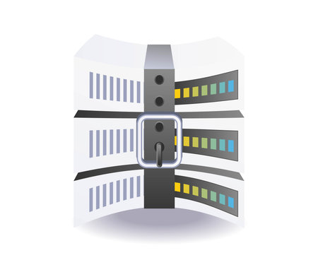 Technology data server stackのイラスト素材