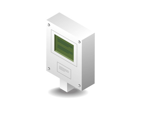 Solar panel technology electricity meter toolのイラスト素材