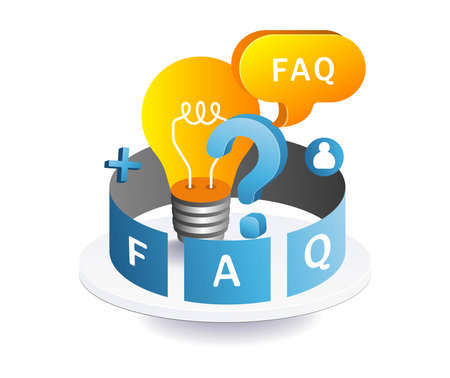 Looking for ideas for frequently asked questionsのイラスト素材