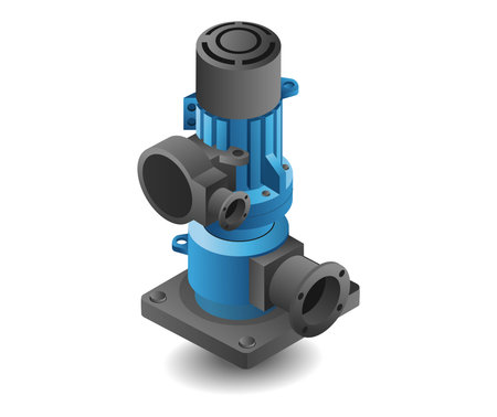 Large water pump machine technologyのイラスト素材
