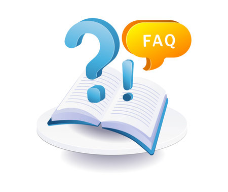 The concept of question and answer symbols with textbooksのイラスト素材