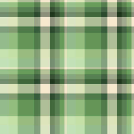 Seamless pattern in light and dark green and beije colors for plaid, fabric, textile, clothes, tablecloth and other things. Vector image.のイラスト素材