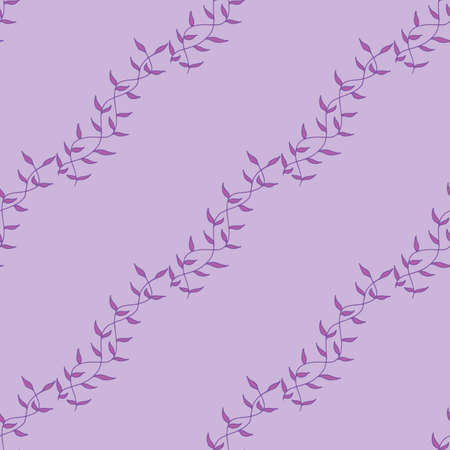 Seamless pattern with violet branches on purple background for fabric, textile, clothes, tablecloth and other things. Vector image.のイラスト素材