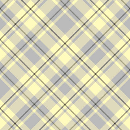 Seamless pattern in stylish gray and light yellow colors for plaid, fabric, textile, clothes, tablecloth and other things. Vector image. 2のイラスト素材