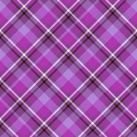 Seamless pattern in purple, black and white colors for plaid, fabric, textile, clothes, tablecloth and other things. Vector image. 2のイラスト素材