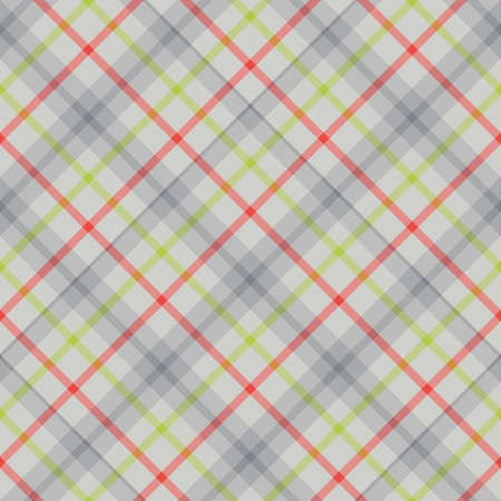 Seamless pattern in light gray, green and red colors for plaid, fabric, textile, clothes, tablecloth and other things. Vector image. 2のイラスト素材