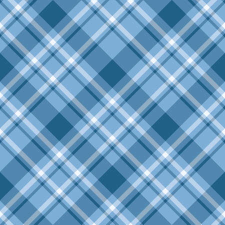 Seamless pattern in interesting light and dark blue and white colors for plaid, fabric, textile, clothes, tablecloth and other things. Vector image. 2のイラスト素材