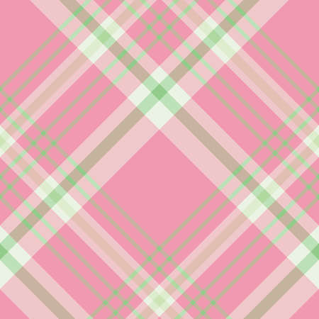 Seamless pattern in interesting cute pink and green colors for plaid, fabric, textile, clothes, tablecloth and other things. Vector image. 2のイラスト素材