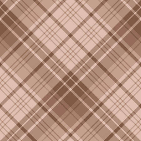 Seamless pattern in interesting brown and beige colors for plaid, fabric, textile, clothes, tablecloth and other things. Vector image. 2のイラスト素材