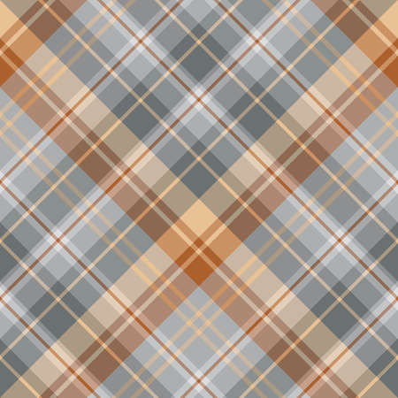 Seamless pattern in great cute light and dark gray, beige and brown colors for plaid, fabric, textile, clothes, tablecloth and other things. Vector image.のイラスト素材