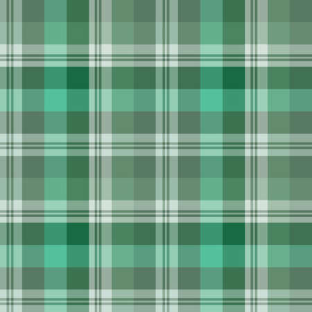 Seamless pattern in fine discreet green and gray colors for plaid, fabric, textile, clothes, tablecloth and other things. Vector image.のイラスト素材