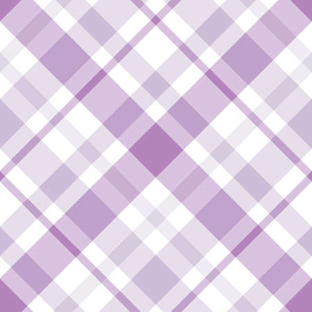 Seamless pattern in fine light lilac and white colors for plaid, fabric, textile, clothes, tablecloth and other things. Vector image. 2のイラスト素材