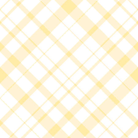Seamless pattern in fine light yellow and white colors for plaid, fabric, textile, clothes, tablecloth and other things. Vector image.のイラスト素材