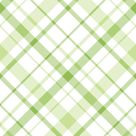 Seamless pattern in fine light green and white colors for plaid, fabric, textile, clothes, tablecloth and other things. Vector image. 2のイラスト素材