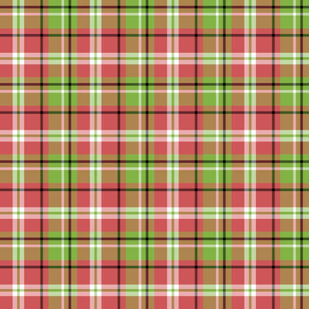Seamless pattern in exquisite christmas red, green, white and black colors for plaid, fabric, textile, clothes, tablecloth and other things. Vector image.のイラスト素材